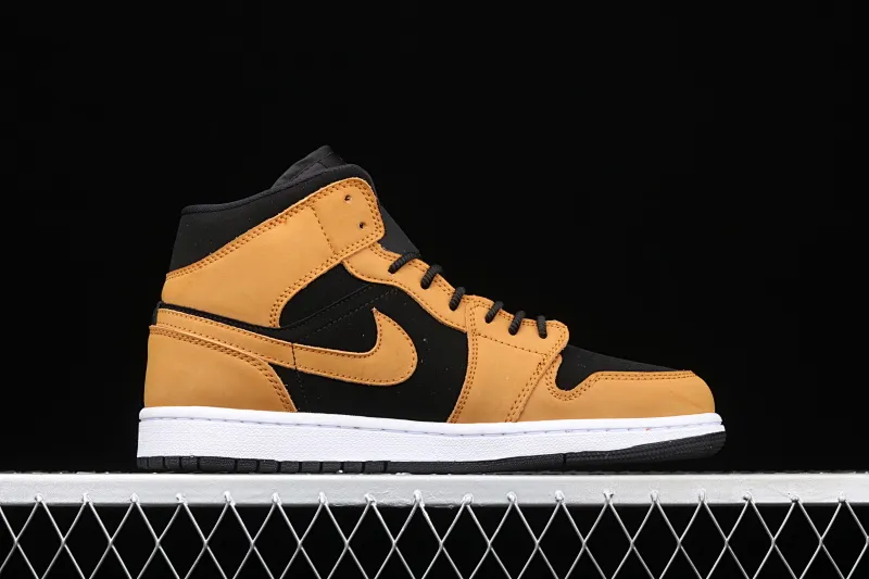 All categories Air Jordan Jordan series basketball shoes Air Jordan 1 Mid G version pure original Air Jordan 1 Mid AJ1 Joe 1 wheat color China basketball shoes DB5453-700